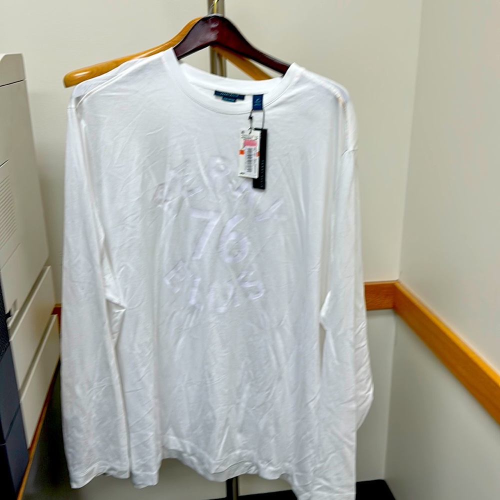 XWT Perry Ellis white long sleeve T-shirt 3X